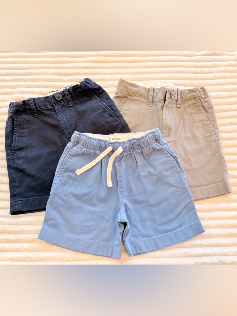 Crewcuts Boys Shorts - 3 Pair Bundle - Blue And Grey